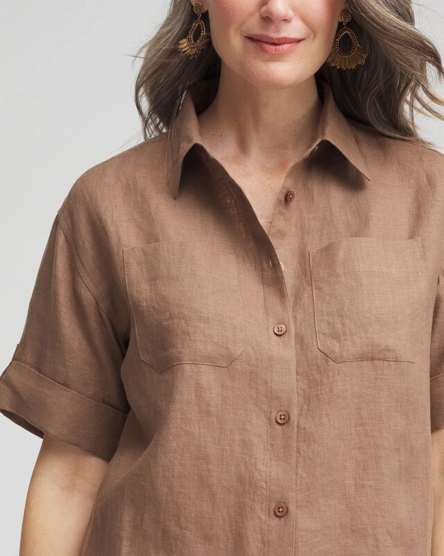 Linen Camp Shirt - image 4